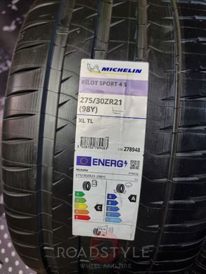 Summer tires 275/30 ZR21 98Y XL...285/30 ZR21 100Y XL Michelin Pilot Sport 4S