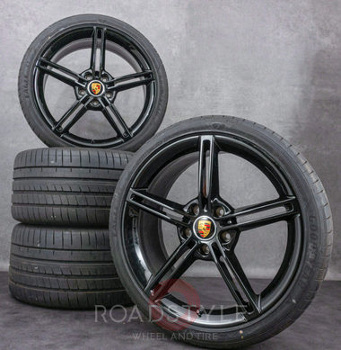 21" летние колеса Porsche Taycan Mission E Design Deep black (9J1601025AA/9J1601025AB)