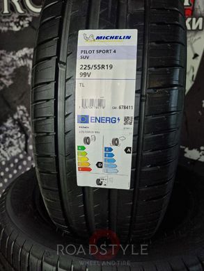 Літні шини 225/55 R19 99V Michelin Pilot Sport 4 SUV