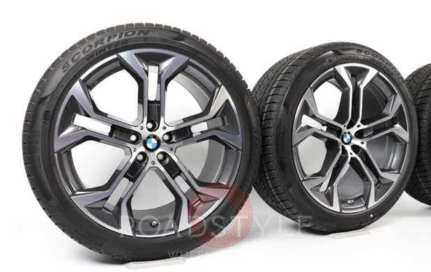 21" зимові різноширокі колеса BMW X5 G05 X6 G06 744M Style Y-Spoke (6883761/6883762)
