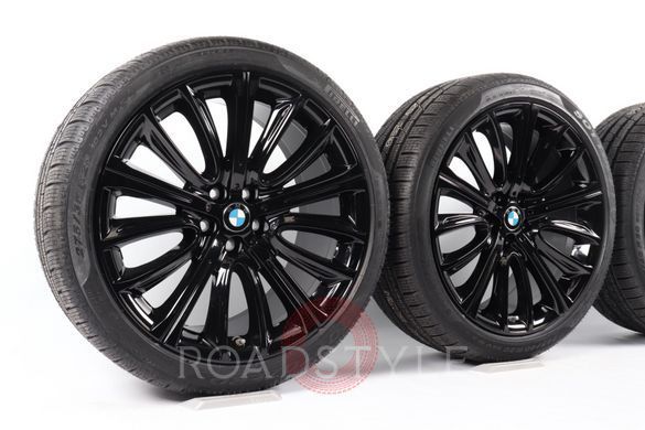 20" зимние разноширокие колеса BMW 6 G32 7 G11 G12 628M Style V-Spoke (6863110/6863111)
