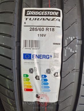 Літні шини 285/60 R18 116V Brigestone Turanza 6