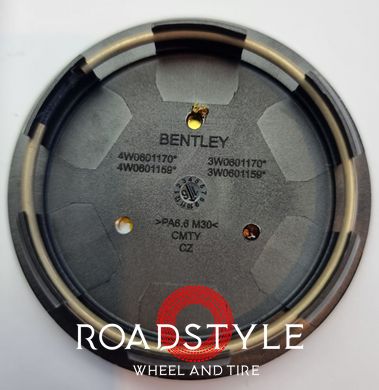 A set of original Bentley 3W0601159Q center caps