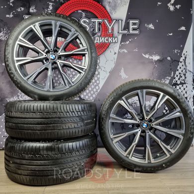 22" оригінальні різноширокі літні колеса BMW X5 G05 X6 G06 X7 G07 758M Style Individual Y-Spoke (8074222/8090109)